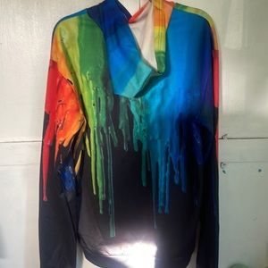 mens paint splatter hoodie